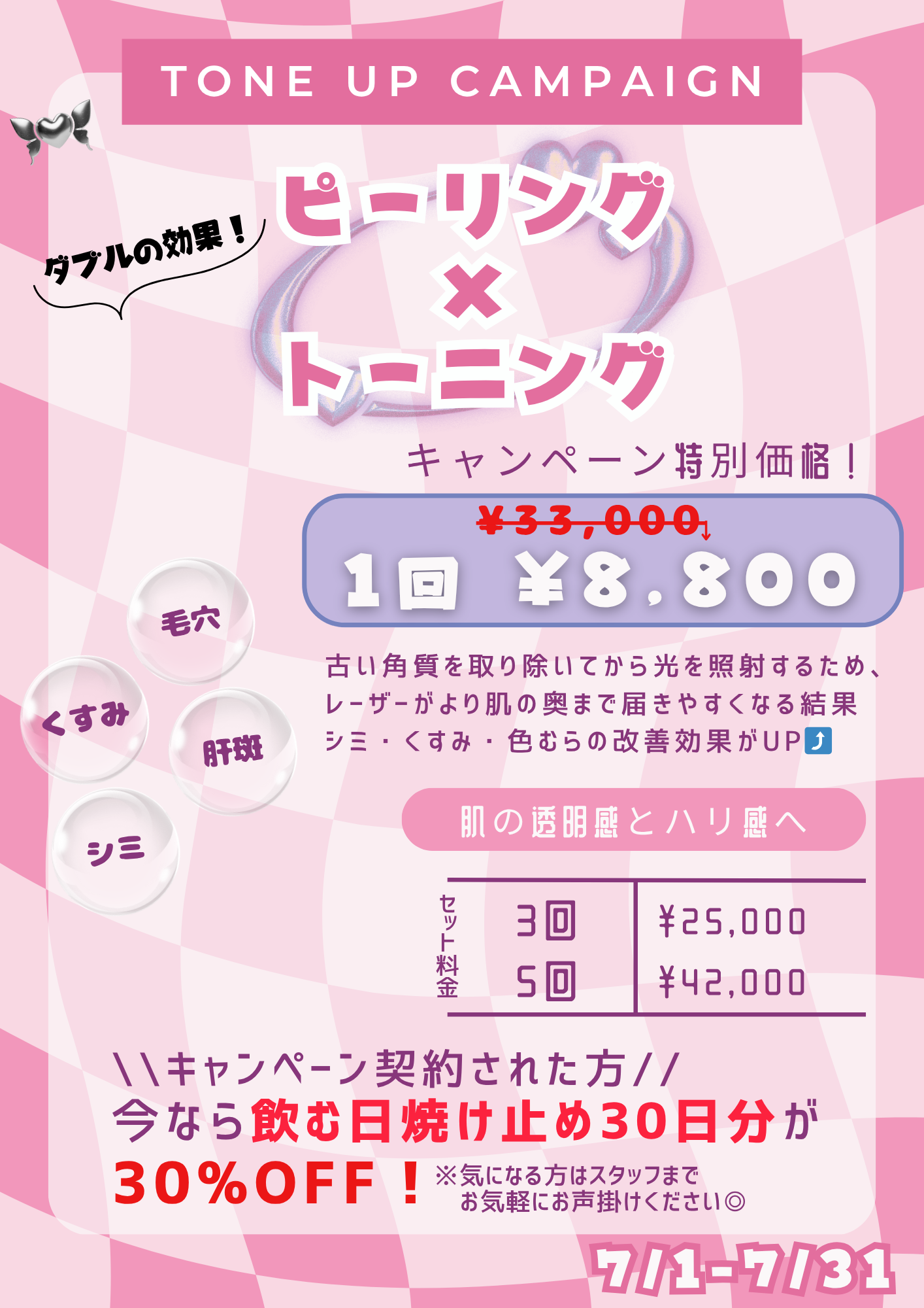 2025年7月キャンペーン 美容皮膚科アイエスクリニック銀座